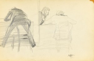 Emilia KNAUSÓWNA (1883-1924), Szkic popiersia kobiety ukazanego z lewego profilu