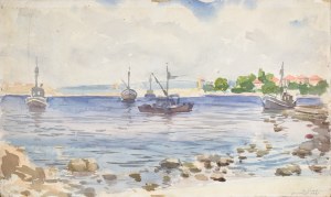Władysław SERAFIN (1905-1988), Widok na zatokę w Neseber, 1971