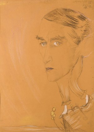 Stanisław Ignacy Witkiewicz WITKACY (1885-1939), Głowa na nóżkach - Portret J.W. Pakowskiego, 1934