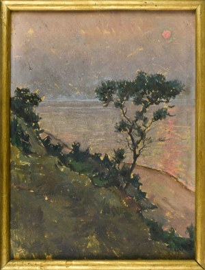 Józef PIENIĄŻEK (1888-1953), Zachód słońca nad morzem