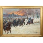 Jerzy KOSSAK (1886-1955), Retreat from under the burning Moscow, 1925