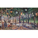 Zygmunt BALK (1873-1941), Evening at a cafe with lanterns