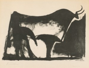 Pablo PICASSO (1881-1973), Le taureau noir, 1947
