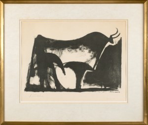 Pablo PICASSO (1881-1973), Le taureau noir, 1947