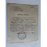 MIĘDZYRZEC RADZYN LUBLIN DEATH CERTIFICATE 1928, STAMP
