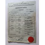 KATOWICE KATTOWITZ GDYNIA ANCESTRAL PLAQUE PEDIGREE DOG DACHSHUND AHNENTAFEL, HUNDIN, STAMP 1940 HANNOVER