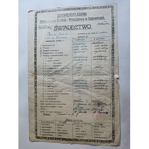 KATOWICE GLIWICE SCHOOL CERTIFICATE 1924, STAMP