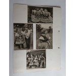 SET OF 7 PHOTOS ON CARD FROM AN OLD ALBUM, SOLDIERS, SLOVAK FOLK COSTUMES, FOLK TYPES, FOLKLORE