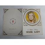 MENU SHIP TSS STEFAN BATORY DINNER, WINE, CARNIVAL TRIP, BALTIC SEA 1977, POLISH OCEAN LINERS, GDYNIA AMERICA LINE, FRONT PHOTO WOMAN WITH A GLASS OF WINE