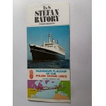 BROCHURE GUIDE SHIP TSS STEFAN BATORY POLISH OCEAN LINER GDYNIA AMERICA LINE, GDYNIA, HAMBURG, ROTTERDAM, LONDON, SOUTHAMPTON, MONTREAL, ENGLISH LANGUAGE