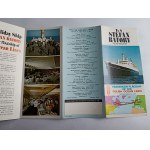 BROCHURE GUIDE SHIP TSS STEFAN BATORY POLISH OCEAN LINER GDYNIA AMERICA LINE, GDYNIA, HAMBURG, ROTTERDAM, LONDON, SOUTHAMPTON, MONTREAL, ENGLISH LANGUAGE