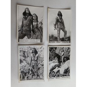 SET OF 4 PICTURES OF WINNETOU AND OLD SHATTERHAND, PIERRE BRICE