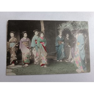 GIAPPONE, GEISHA, DONNA, KIMONO, ANTEGUERRA