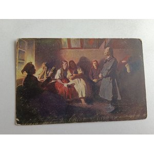 PITTURA POLACCA WODZINOWSKI PREGHIERA DELLA SERA