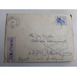 ENVELOPE STAMP STAMP PRL CENSORSHIP JEWISH GNIEZNO