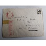 ENVELOPE STAMP STAMP PRL CENSORSHIP POZNAŃ