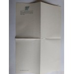 ENVELOPE WITH FORM LUBLIN HOTEL ORBIS UNIA