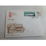 ENVELOPE, STAMP, STAMP POLISH BALTIC SHIPPING YSTAD SHIP 1986