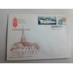 ENVELOPE, STAMP, STAMP POLISH BALTIC SHIPPING TRAVEMUNDE SHIP 1986