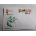 ENVELOPE, STAMP, STAMP POLISH BALTIC SHIPPING COPENHAGEN SHIP 1986