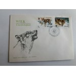 ENVELOPE, STAMP, WOLF CANIS LUPUS STAMP