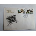 ENVELOPE, STAMP, WOLF CANIS LUPUS STAMP
