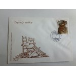 ENVELOPE, STAMP, STAMP POLISH LEGENDS ASH