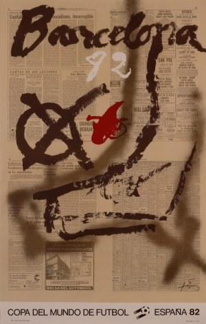 proj. Antoni TAPIES (1923-2012), Barcelona 82. Copa del Mundo de Futbol. Espana 82.