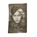 NORA NEY [owned by Sonia Najman 1906-2003] autograph postcard photograph and film program "The Woman Who Desires Sin"