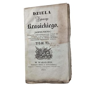 KRASICKI Ignacy - Works of Ignacy Krasicki, first complete edition , volume XVI, Warsaw 1832