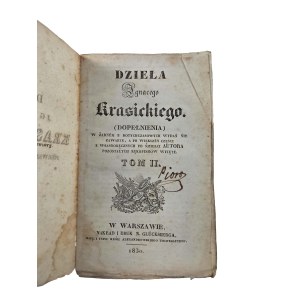 KRASICKI Ignacy - Works of Ignacy Kraciski, first complete edition, volume XII, Warsaw 1830