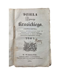 KRASICKI Ignacy - Works of Ignacy Krasicki , first complete edition, volume XI, Warsaw 1830