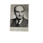 Włodzimierz Boruński [1906-1988] Polish actor, director, poet, satirist and translator of Jewish origin, original autograph under the photograph