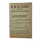 RENTAL CONTRACT for an apartment [room and kitchen], Poznań 21 Traugutta Street, dated March 22, 1938