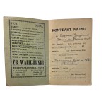 RENTAL CONTRACT for an apartment [room and kitchen], Poznań 21 Traugutta Street, dated March 22, 1938