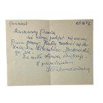 IŁŁAKOWICZÓWNA Kazimiera - handwritten letter with autograph + envelope, correspondence dated 20.XII.1967