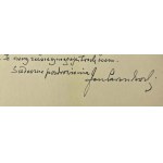 PARANDOWSKI Jan - postcard with handwritten correspondence and autograph, dated 10.XI.1964