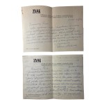 MALEWSKA Helena - set of 2 handwritten letters on the prints of "Znak" monthly with autographs of the writer, editor-in-chief of the monthly + envelope, dated 16.X. and 16.XI.1963