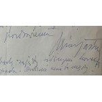 JASTRUN Mieczyslaw - handwritten letter with autograph, correspondence dated 25.X.1975