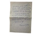 JASTRUN Mieczysław - handschriftlicher Brief mit Unterschrift, Korrespondenz vom 3.7.1975