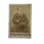 CDV cardboard photograph - Last photograph of J.I. KRASZEWSKI [1812-1887] taken by A. Roncarolo of San Remo at the end of the writer