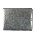 Cigarette case from the Warsaw Uprising period , trench art, Warsaw 1944