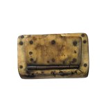 Snuffer of bone and wood, 19th century, monogrammed B.K. , RARE