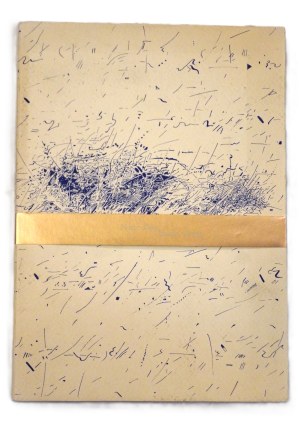 HERBERT Zbigniew, Elegia per l'addio della penna, una tavola originale di KALCZYŃSKA Alina (grafika sygnowana), nakład 250 egzemplarzy, Milano 1989 r., stan bardzo dobry