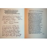 KOCHANOWSKI Jan, Dryas Zamchana Polonice et Latine Pan Zamchanus Latine R. P. MDLXXVIII in Lviv embossed and now rendered in likeness, Lviv 1928, edition of 400 pieces
