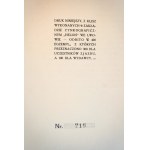KOCHANOWSKI Jan, Dryas Zamchana Polonice et Latine Pan Zamchanus Latine R. P. MDLXXVIII in Lviv embossed and now rendered in likeness, Lviv 1928, edition of 400 pieces