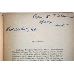 ROSPOND Stanisław, Zginęli na polu chwały, handwritten dedication from the author to Prof. Tadeusz Ulewicz, first edition, Wrocław 1946, pacifications of the villages of Liszki, Kaszów and Piekary