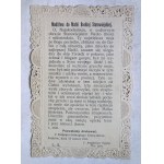 Miraculous Image of the Virgin Mary in Stara Wieś - Stara Wieś, Krakow 1911, lace, good condition.