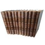 MICKIEWICZ Adam, Pisma, (XI volumes), complete edition (vols. III-V, VII-XI) and new complete edition (vols. I, II, VI) , Paris 1860-1861, including the first complete edition of Dziady, half-leather