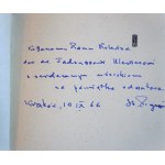 PIGOÑ Stanisław, Wspominki z obozu Sachsenhausen, handwritten dedication from Stanisław Pigoń for Tadeusz Ulewicz, Warsaw 1966, first edition